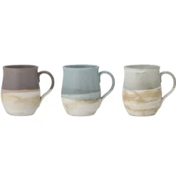 Bloomingville Becher, Tassen & Cups|Geschirr & Tischdeko Skandinavisch-Ash Becher aus Steingut 3er