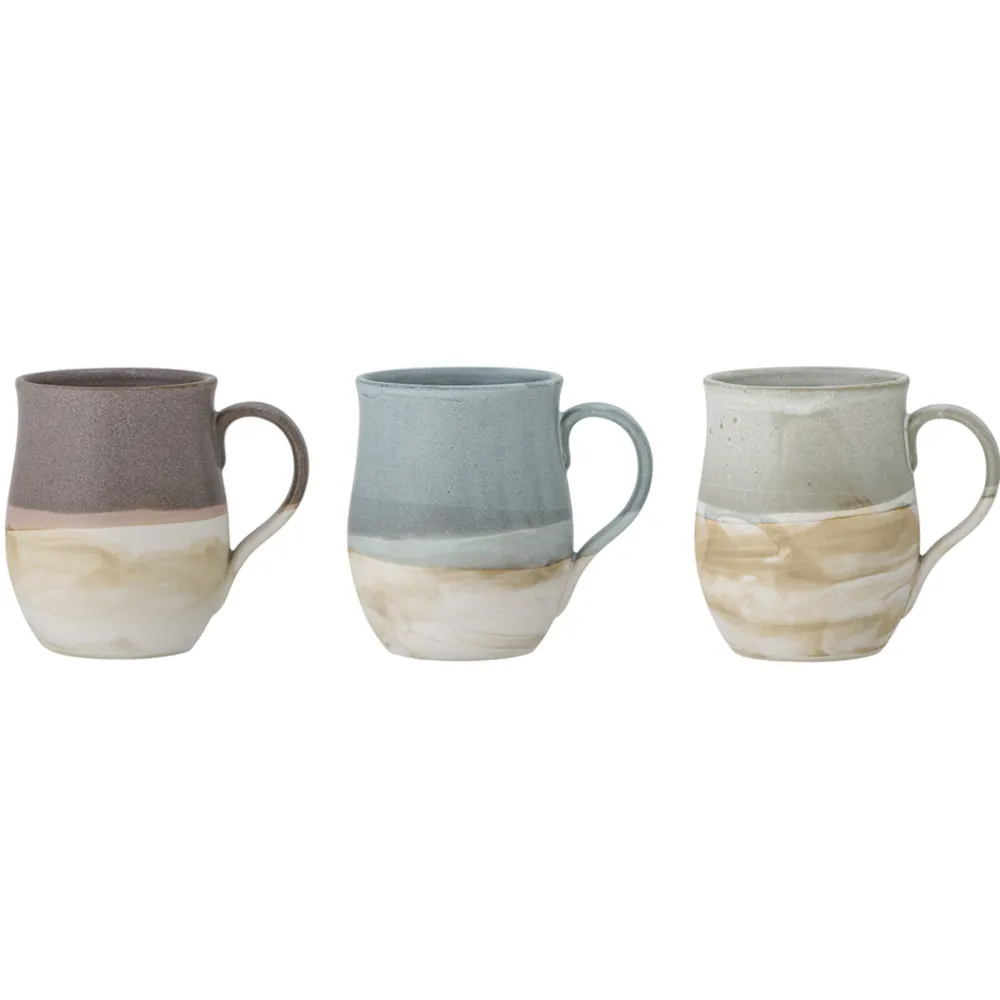 Bloomingville Becher, Tassen & Cups|Geschirr & Tischdeko Skandinavisch-Ash Becher aus Steingut 3er
