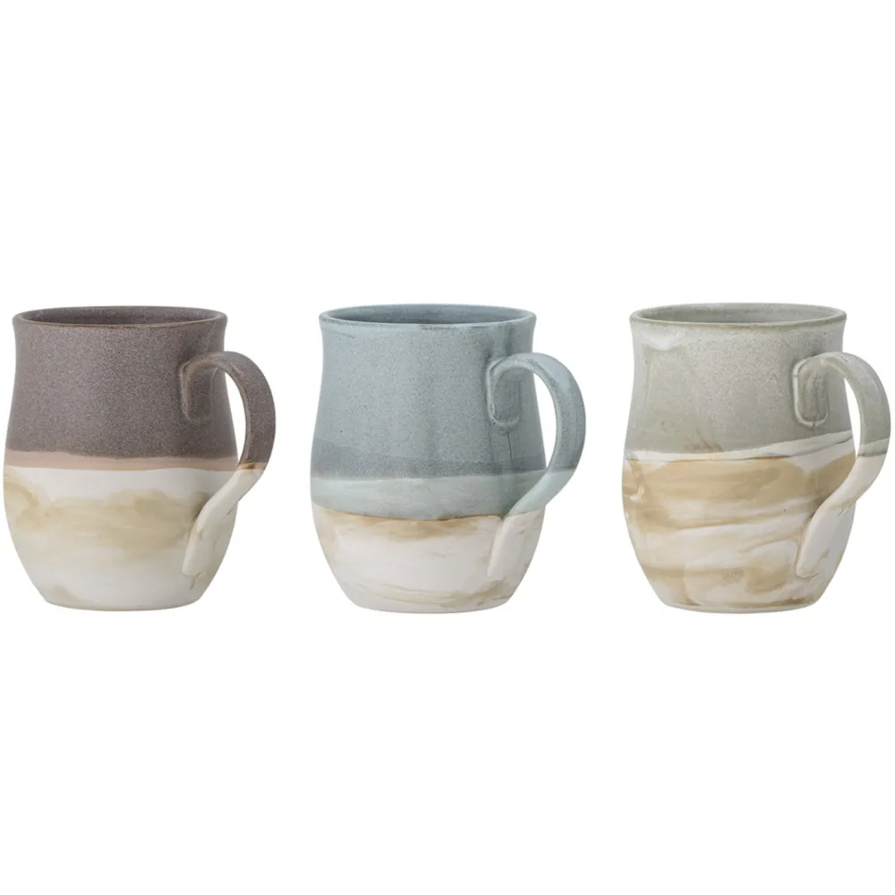 Bloomingville Becher, Tassen & Cups|Geschirr & Tischdeko Skandinavisch-Ash Becher aus Steingut 3er