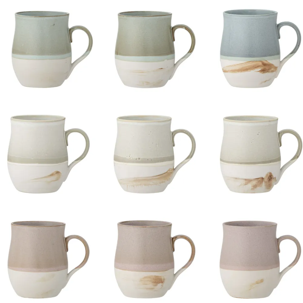 Bloomingville Becher, Tassen & Cups|Geschirr & Tischdeko Skandinavisch-Ash Becher aus Steingut 3er