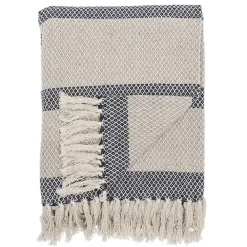 Bloomingville Decken & Plaids-Überwurf aus recycelter Baumwolle