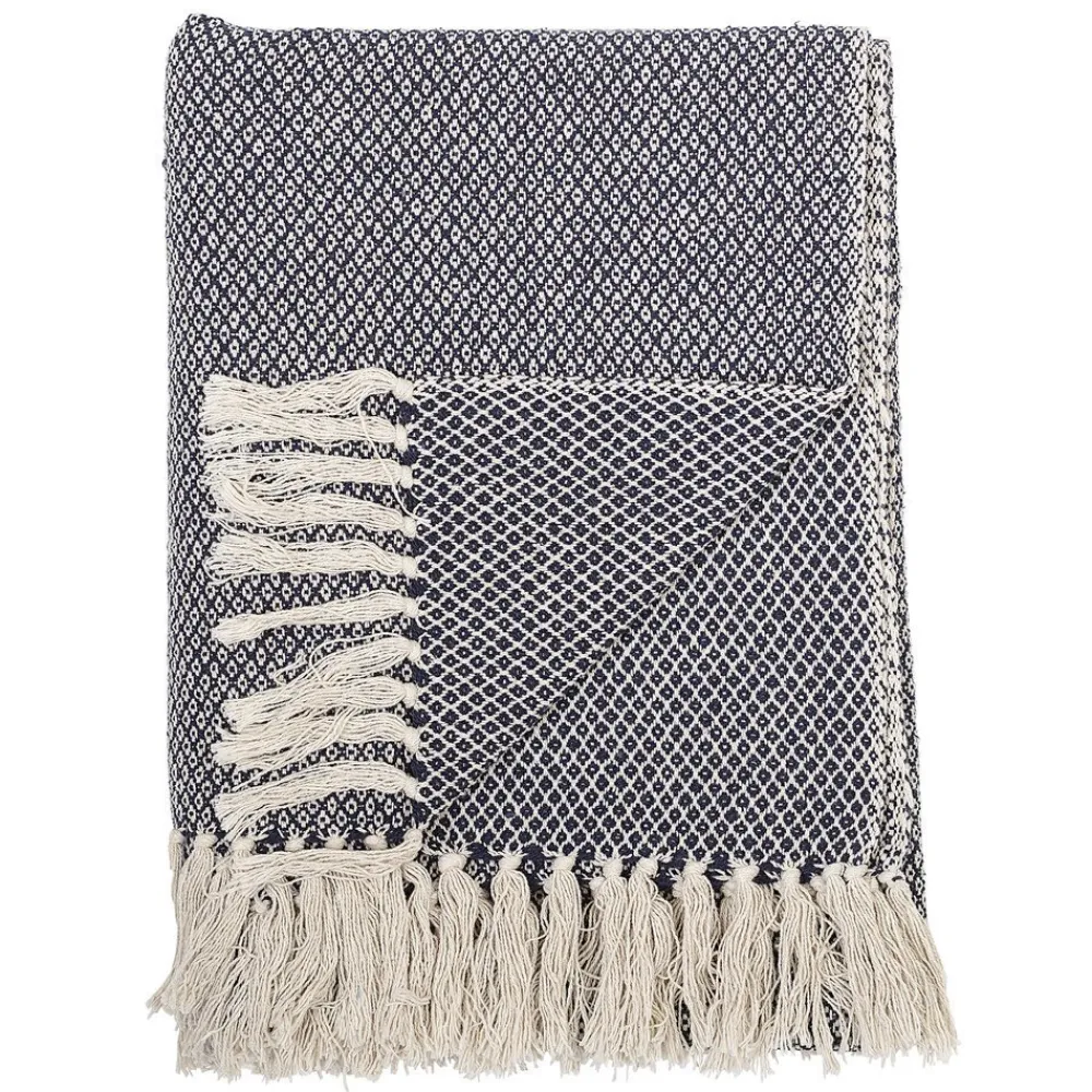 Bloomingville Decken & Plaids-Überwurf aus recycelter Baumwolle