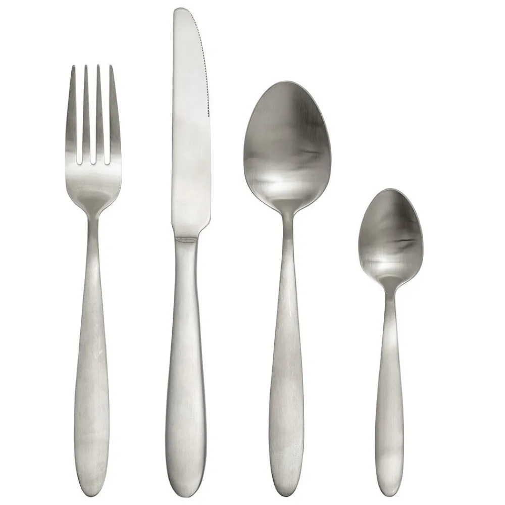 Bloomingville Geschirr & Tischdeko Skandinavisch|Besteck-Besteck Frea 4er Set, Edelstahl