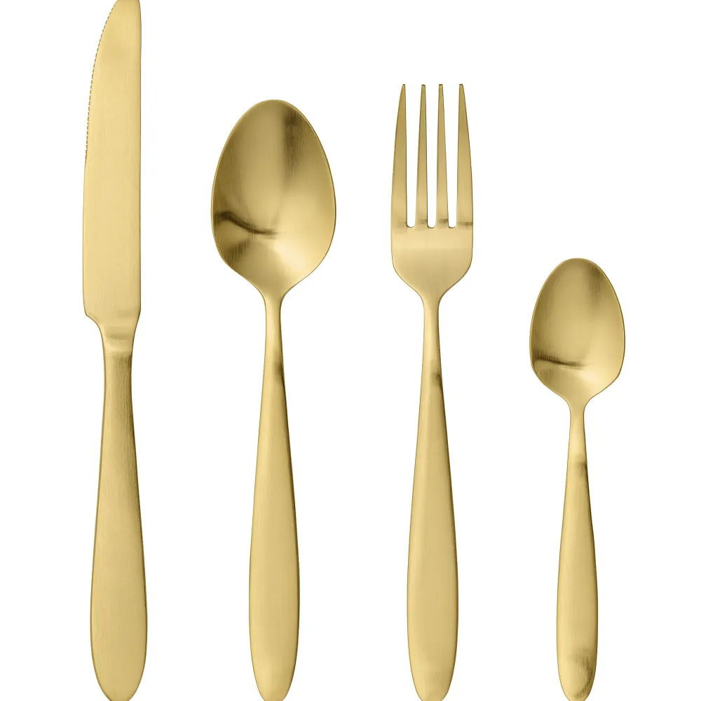 Bloomingville Geschirr & Tischdeko Skandinavisch|Besteck-Besteck Frea 4er Set, Edelstahl