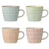 Bloomingville Becher, Tassen & Cups|Geschirr & Tischdeko Skandinavisch-Carla Becher mit Henkel 4er Set
