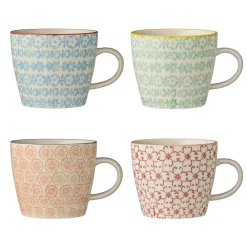 Bloomingville Becher, Tassen & Cups|Geschirr & Tischdeko Skandinavisch-Carla Becher mit Henkel 4er Set