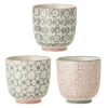 Bloomingville Becher, Tassen & Cups|Geschirr & Tischdeko Skandinavisch-Cécile Becher klein, Rose, Steingut 3er-Set