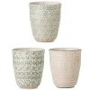 Bloomingville Becher, Tassen & Cups|Geschirr & Tischdeko Skandinavisch-Cécile Becher, Rose, Steingut 3er-Set