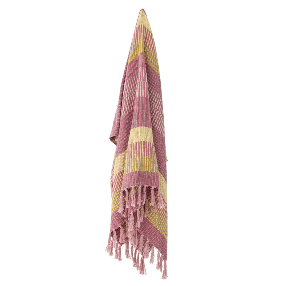 Bloomingville Decken & Plaids-Decke Isnel aus recycelter Baumwolle