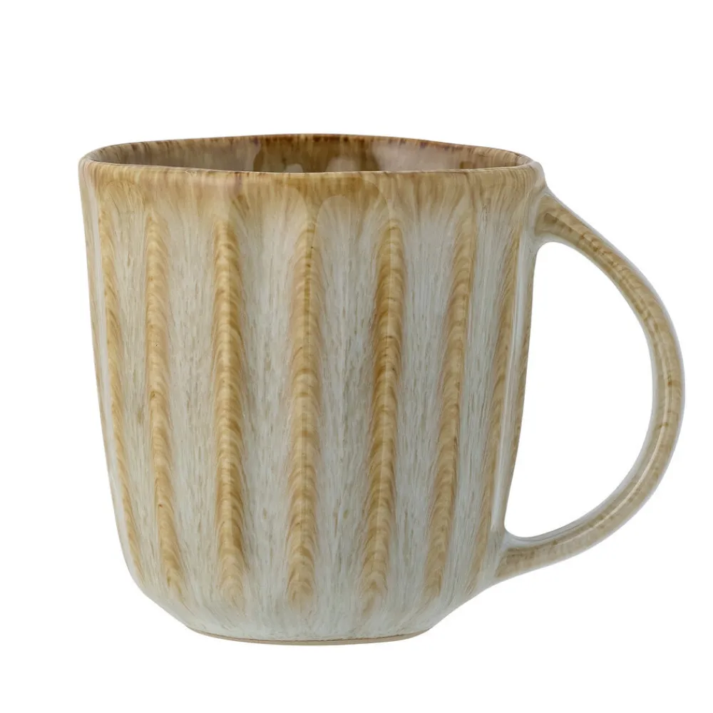 Bloomingville Geschirr & Tischdeko Skandinavisch|Becher, Tassen & Cups-Fleur Becher, Natur, Steingut