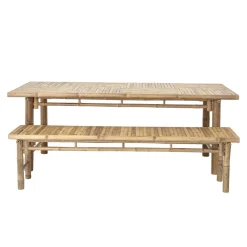 Bloomingville Gartenmöbel|Gartenmöbel-Gartentisch Esstisch Sole aus Bambus
