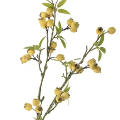 Bloomingville Kunstblumen & Kunstpflanzen-Hawthorn Zweig, Gelb, Künstliche Blume
