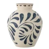 Bloomingville Vasen-Heikki Vase blau, Steingut
