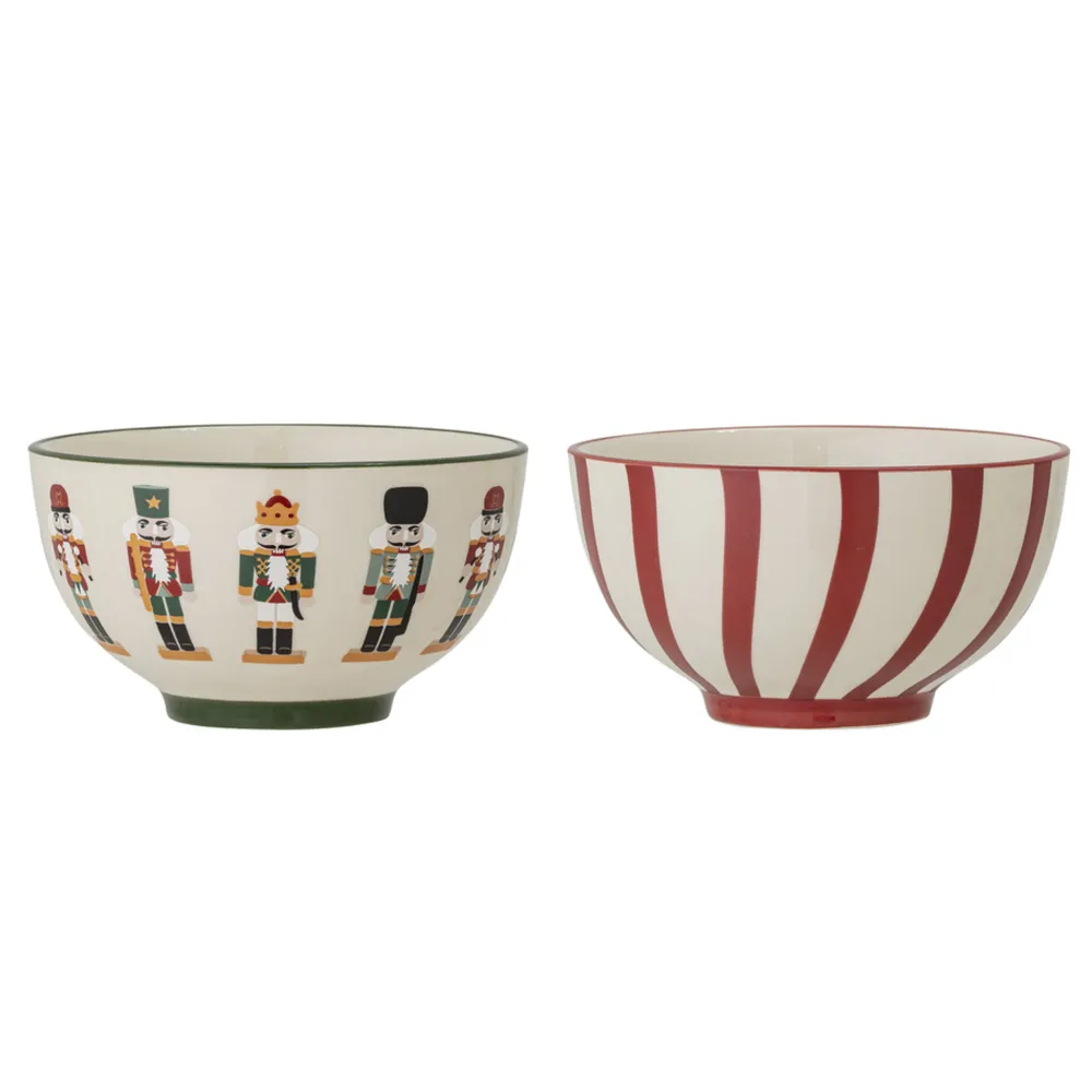 Bloomingville Schüsseln & Schalen|Geschirr & Tischdeko Skandinavisch-Jolly Schalen, Weihnachten, 2er Set