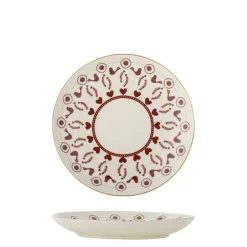Bloomingville Teller|Geschirr & Tischdeko Skandinavisch-Jolly Teller, Rotes Muster