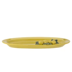 Bloomingville Servierplatten & Bretter|Teller-Limone Servierplatte, Gelb, Steingut