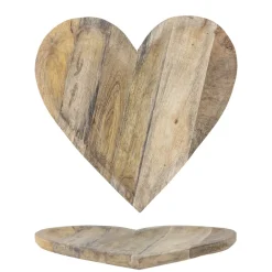 Bloomingville Tabletts|Tabletts-Lotuz Tablett in Herzform aus Mangoholz
