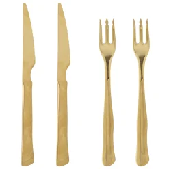 Bloomingville Besteck|Küchenbesteck-Ollin Steakbesteck, Schwarz, Edelstahl