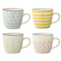Bloomingville Geschirr & Tischdeko Skandinavisch|Becher, Tassen & Cups-Patrizia Tasse, 4er, Steingut