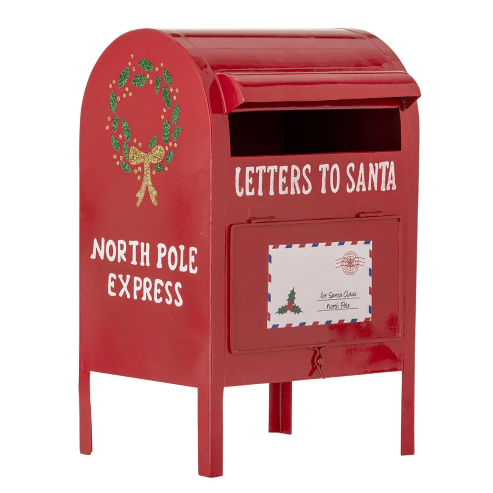 Bloomingville Weihnachtsdeko|Deko-Objekte & Figuren-Santas Briefkasten Deko Metall