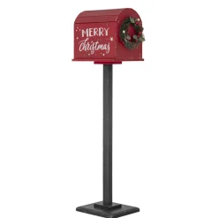 Bloomingville Weihnachtsdeko|Deko-Objekte & Figuren-Santas Briefkasten Deko mit Standfuß
