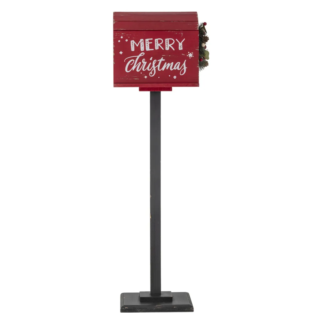 Bloomingville Weihnachtsdeko|Deko-Objekte & Figuren-Santas Briefkasten Deko mit Standfuß