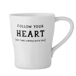 Bloomingville Geschirr & Tischdeko Skandinavisch|Becher, Tassen & Cups-Tasse Wendy mit Schrift, Steingut