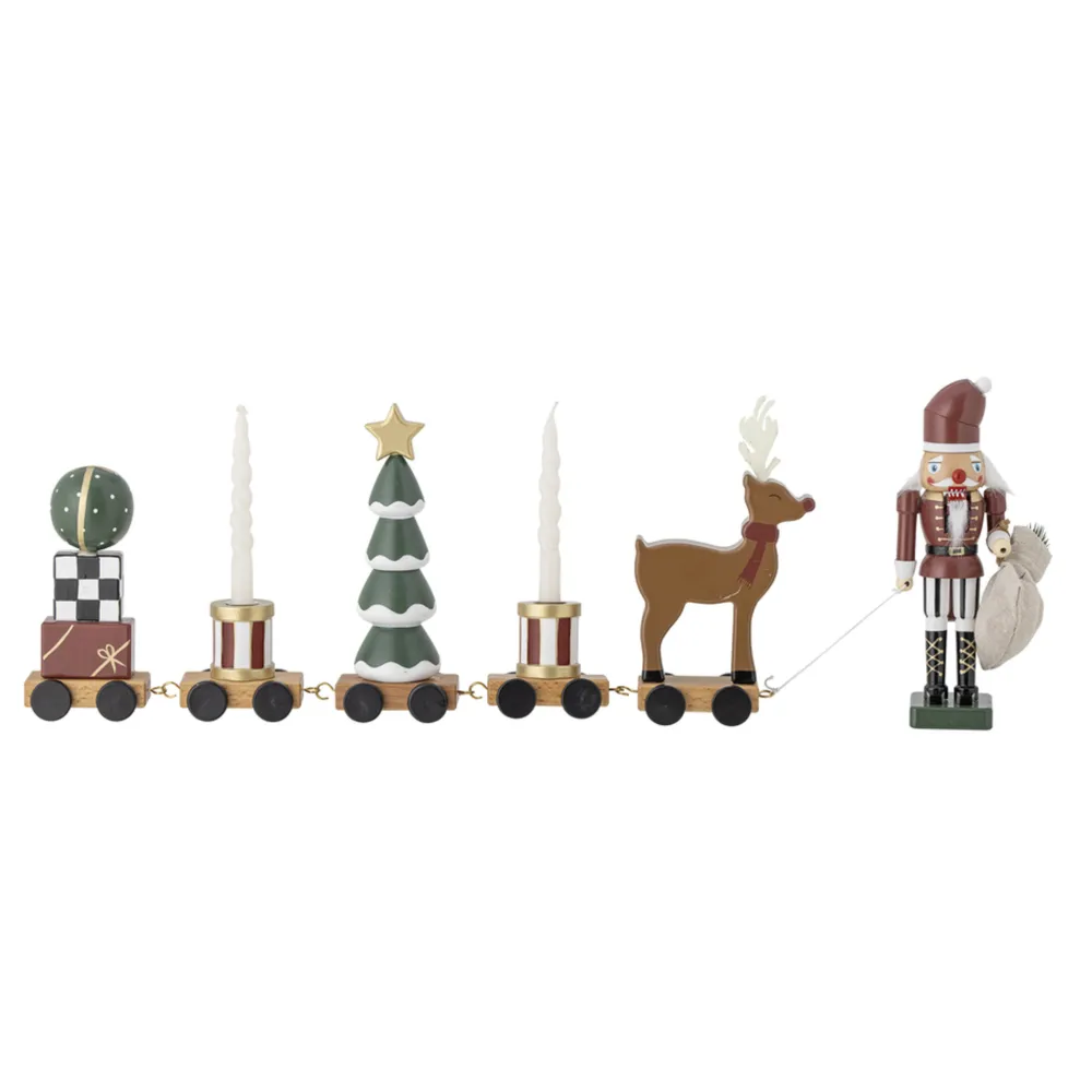 Bloomingville Weihnachtsdeko|Deko-Objekte & Figuren-Weihnachtlicher Dekozug Vadim aus Holz