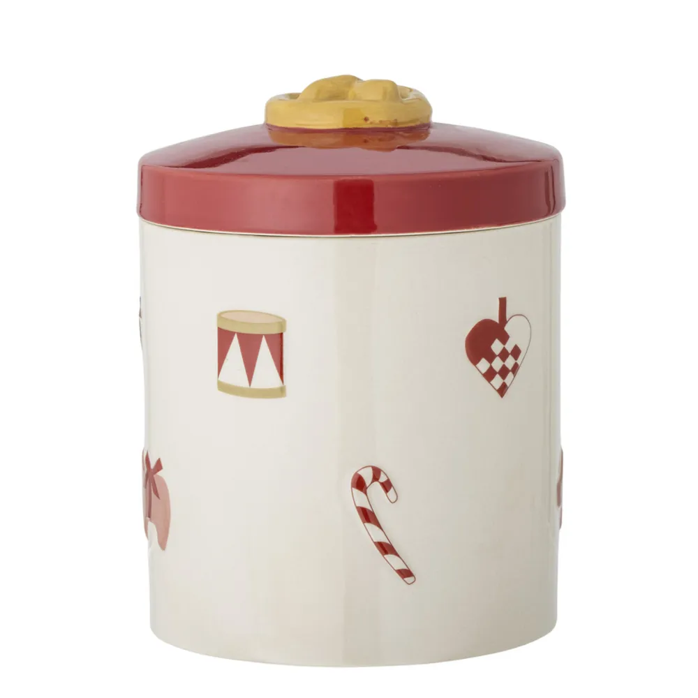 Bloomingville Weihnachtsdeko|Geschirr & Tischdeko Skandinavisch-Yule Gefäß mit Deckel, Weihnachten