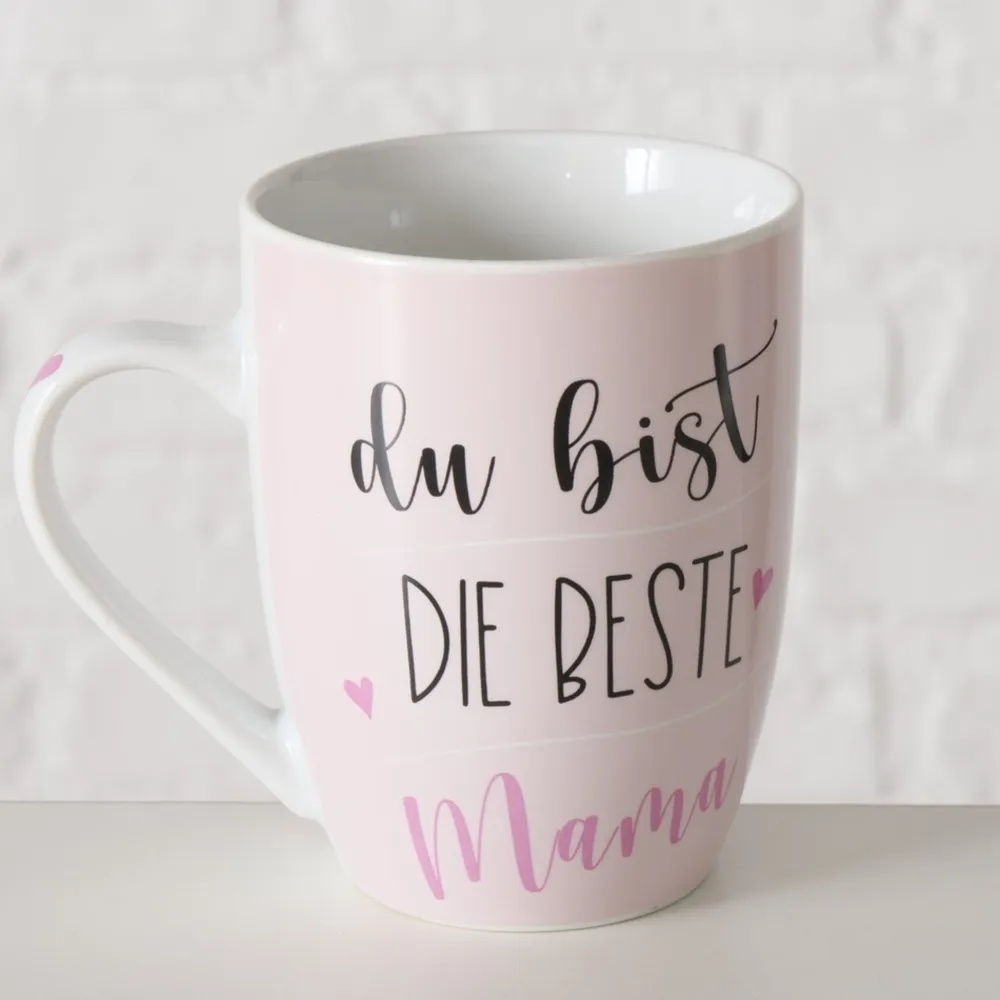 Boltze Becher, Tassen & Cups|Geschirr & Tischdeko Skandinavisch-Becher beste Mama, 2er Set