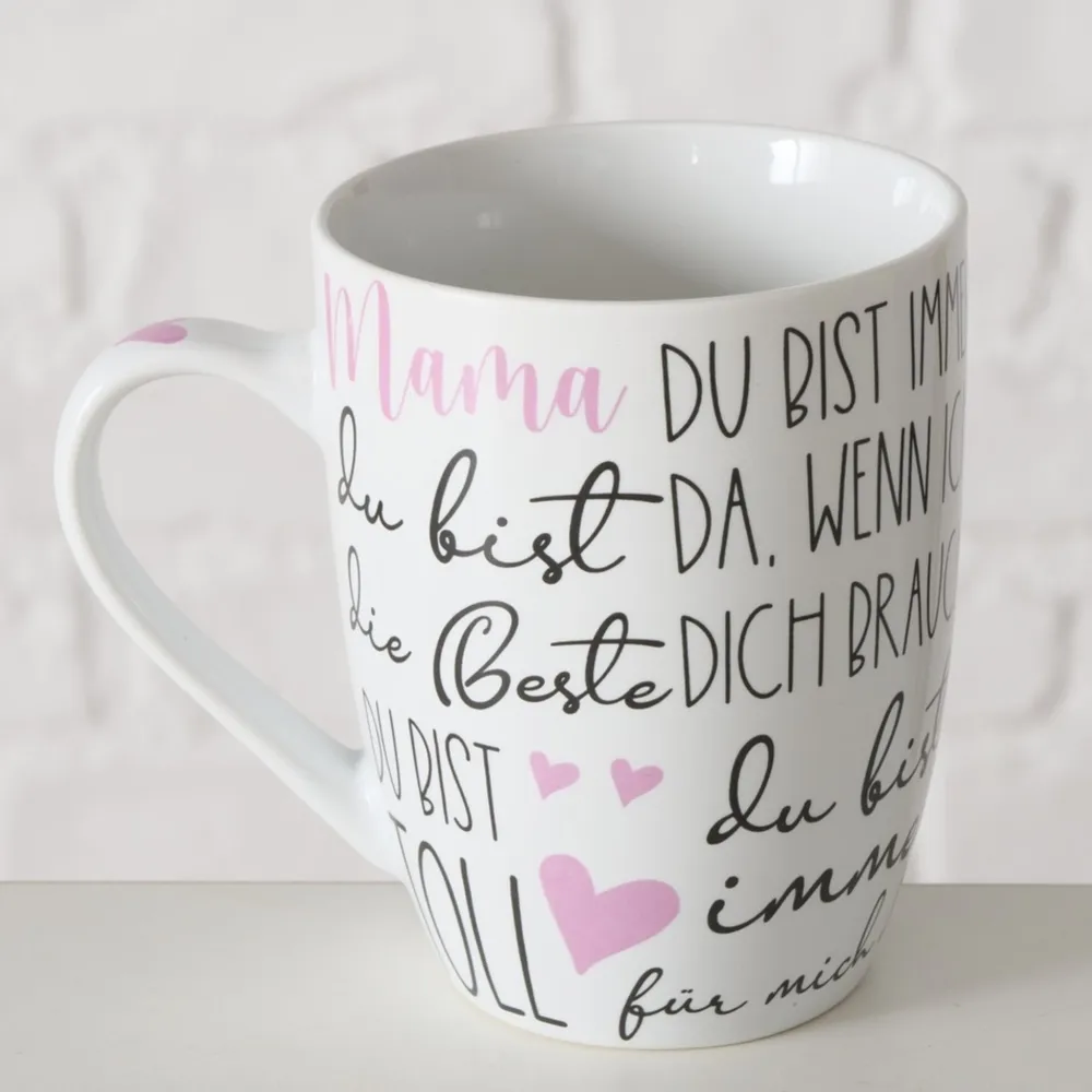Boltze Becher, Tassen & Cups|Geschirr & Tischdeko Skandinavisch-Becher beste Mama, 2er Set
