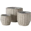 Boltze Blumentöpfe & Übertöpfe-3er Set Blumentopf Pflanzkorb Malonia