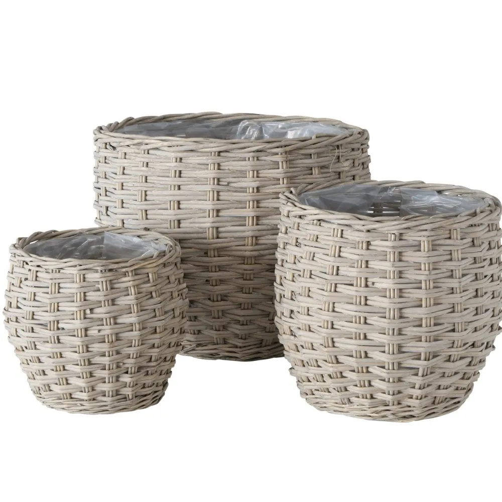 Boltze Blumentöpfe & Übertöpfe-3er Set Blumentopf Pflanzkorb Malonia