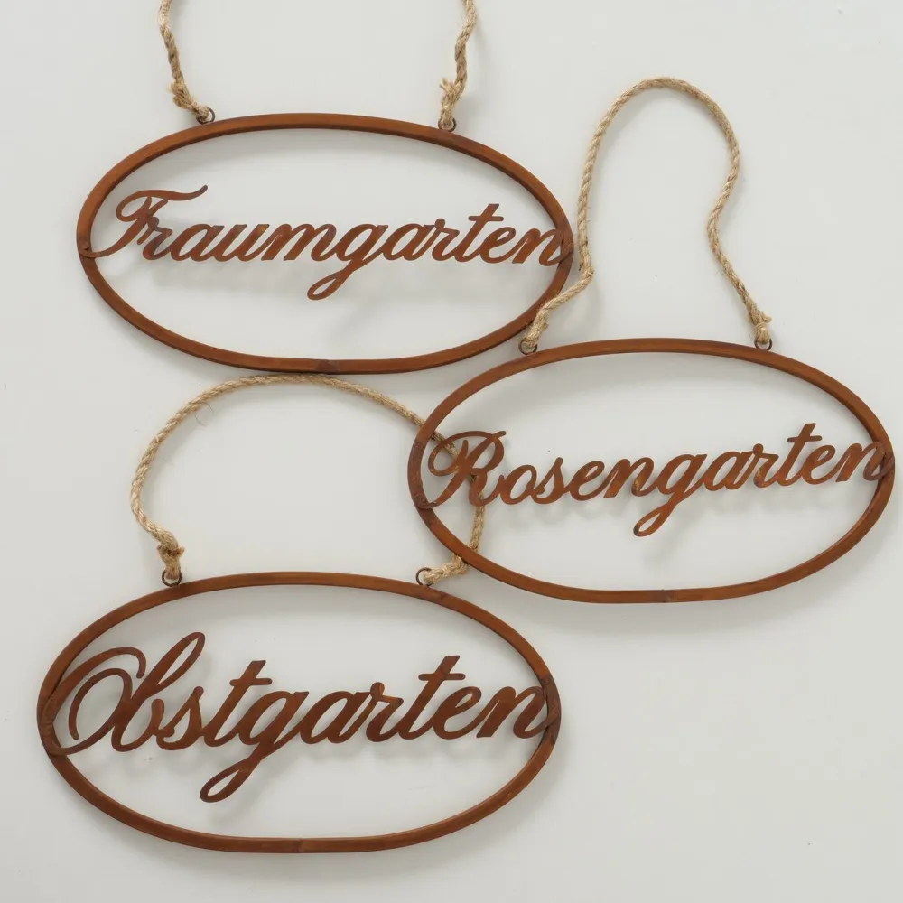 Boltze Schilder, Wandbilder & Poster-3er Set Schild Traumgarten