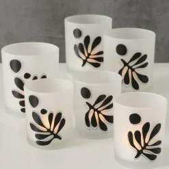 Boltze Teelichthalter-2er Set Teelichtglas Matty
