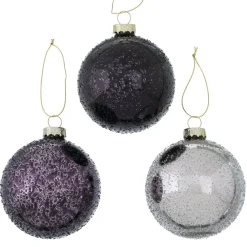 Boltze Weihnachtsdeko-3er Set Weihnachtskugel Cervise