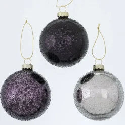 Boltze Weihnachtsdeko-3er Set Weihnachtskugel Cervise