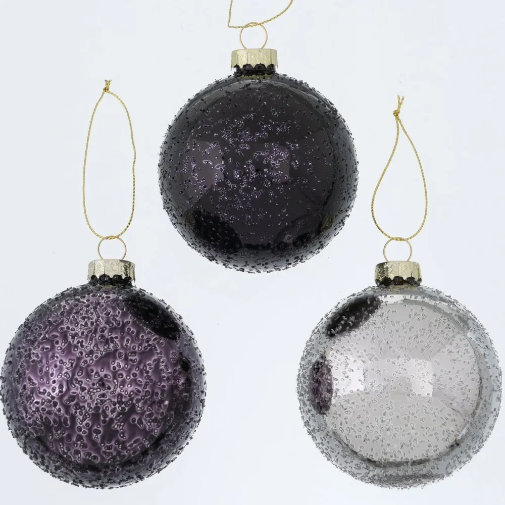 Boltze Weihnachtsdeko-3er Set Weihnachtskugel Cervise