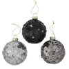 Boltze Weihnachtsdeko-3er Set Weihnachtskugel Hankea