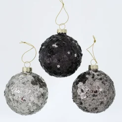 Boltze Weihnachtsdeko-3er Set Weihnachtskugel Hankea