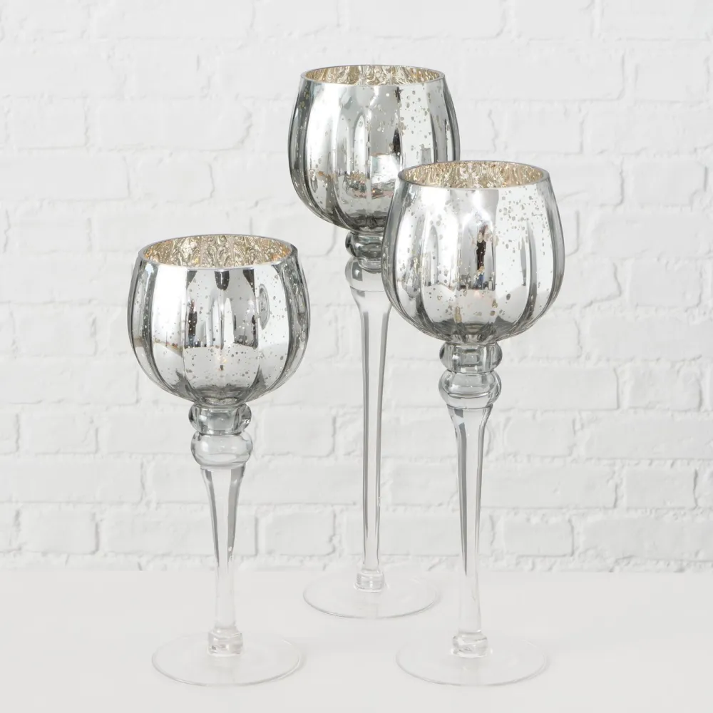 Boltze Windlichter-3er Set Windlicht Manou silber