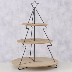 Boltze Weihnachtsdeko|Etageren & Kuchenplatten-Etagere Linella Weihnachten