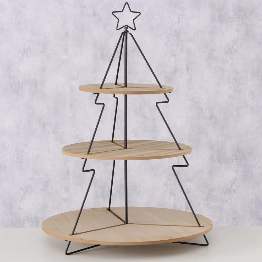 Boltze Weihnachtsdeko|Etageren & Kuchenplatten-Etagere Linella Weihnachten