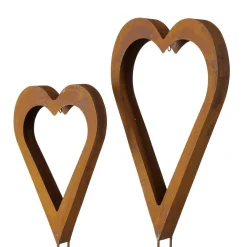 Boltze Gartenstäbe|Gartendekoration-Gartenstab Heart, 2 tlg