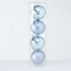 Boltze Weihnachtsdeko-Große Weihnachtskugeln Ø 10 cm, 4 tlg