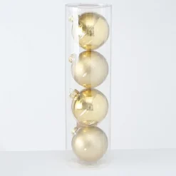 Boltze Weihnachtsdeko-Große Weihnachtskugeln Ø 10 cm, 4 tlg