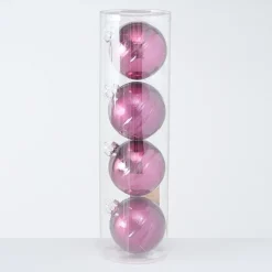 Boltze Weihnachtsdeko-Große Weihnachtskugeln Ø 10 cm, 4 tlg