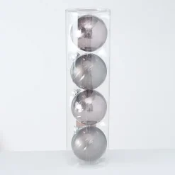 Boltze Weihnachtsdeko-Große Weihnachtskugeln Ø 10 cm, 4 tlg