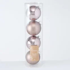Boltze Weihnachtsdeko-Große Weihnachtskugeln Ø 10 cm, 4 tlg
