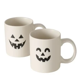 Boltze Herbstdeko|Becher, Tassen & Cups-Halloween Becher Boo, 2er Set aus Keramik